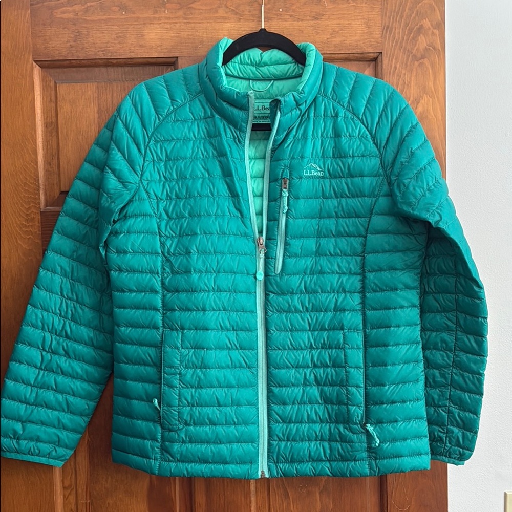 L.L. Bean Youth Turquoise Quilted Jacket